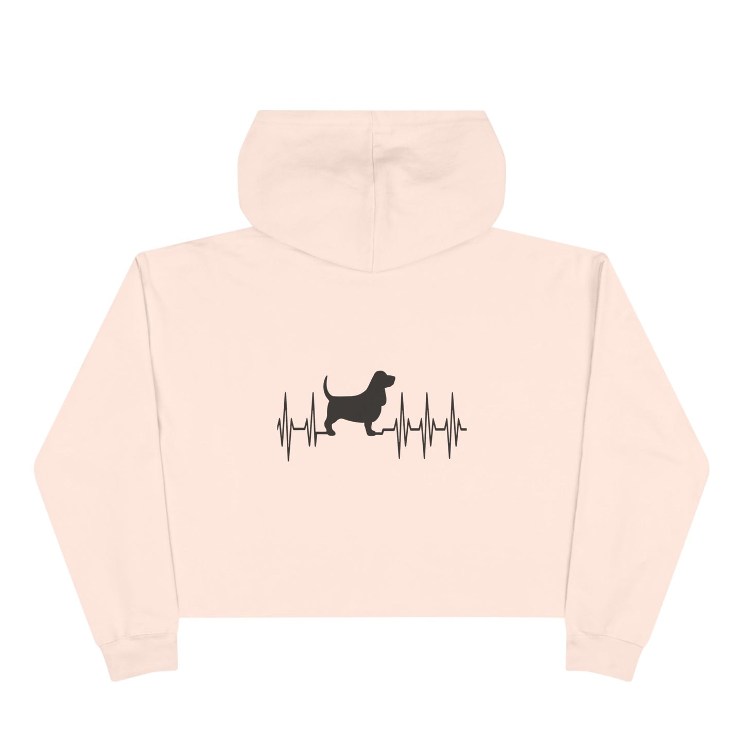 My Heart Beats For Basset Hounds Women's Crop Hoodie