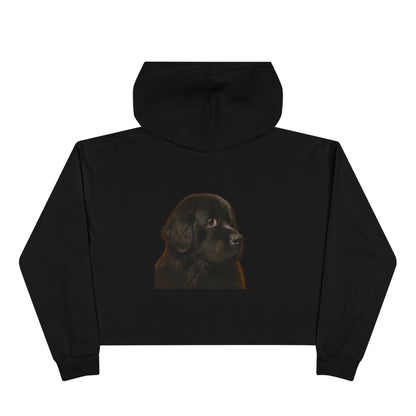 Newfie Head Women's Crop Hoodie