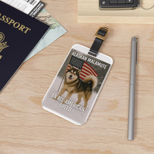 All-American Breed  Leather Strap Luggage Tag