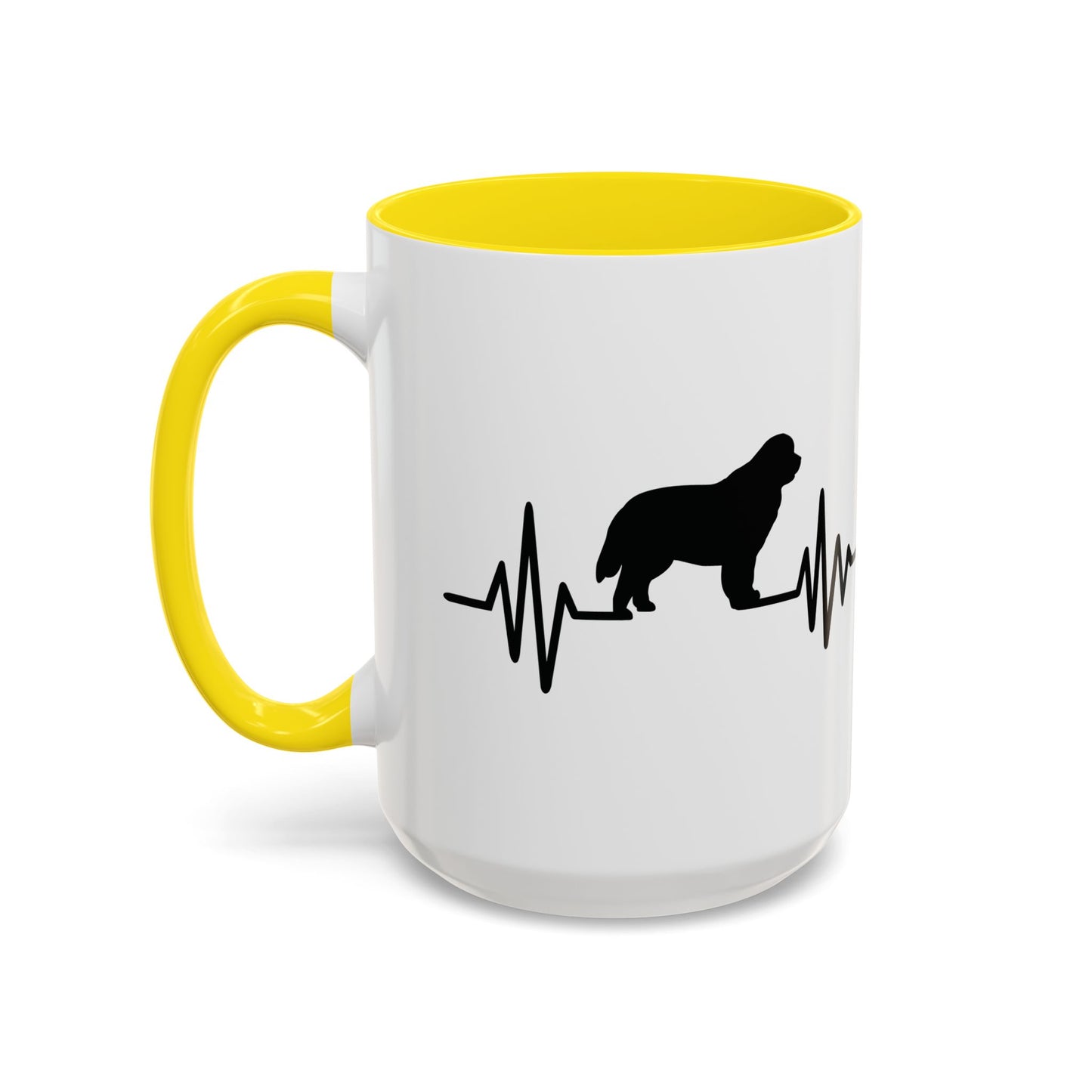 My Heart Beats For Newfies 2-Tone Coffee Mug