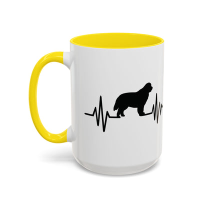 My Heart Beats For Newfies 2-Tone Coffee Mug