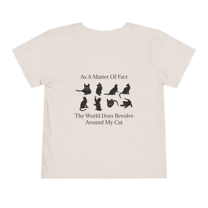 Matter Of Fact Cat Toddler Unisex Short Sleeve Crewneck Tee