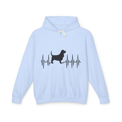 My Heart Beats For Bassets Unisex Lightweight Hoodie