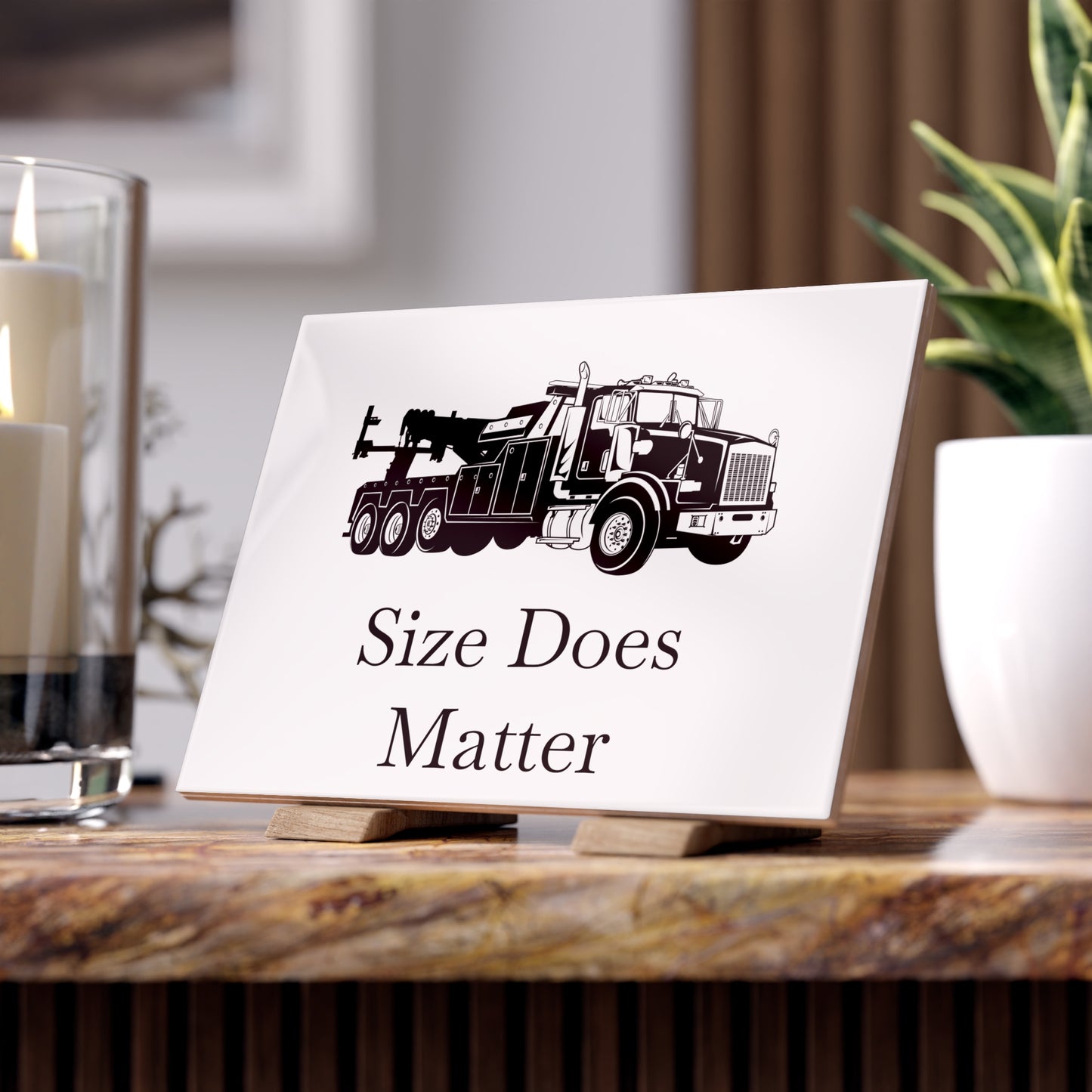 Size Does Matter Ceramic Photo Tile