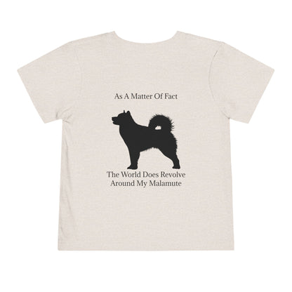 Matter Of Fact Malamute Toddler Unisex Short Sleeve Crewneck Tee