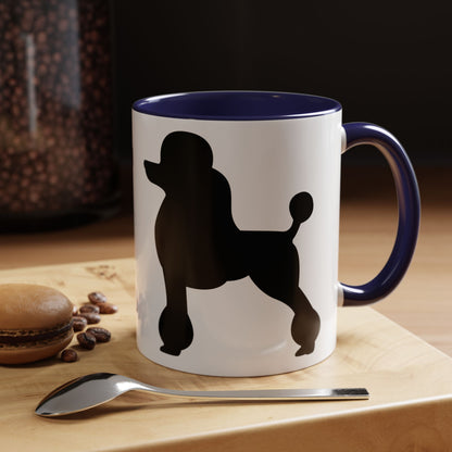 Poodle Silhouette 2-Tone Coffee Mug