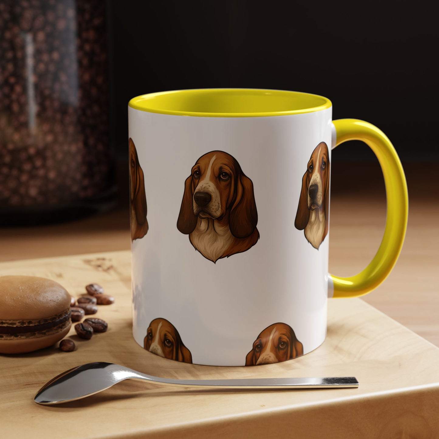 Basset Hound Head 2-Tone Coffee Mug