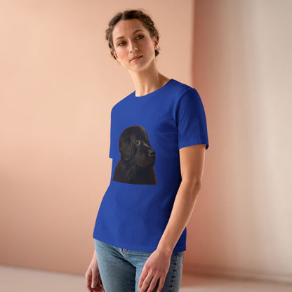 Newfie Head Women's Short Sleeve Crewneck Tee