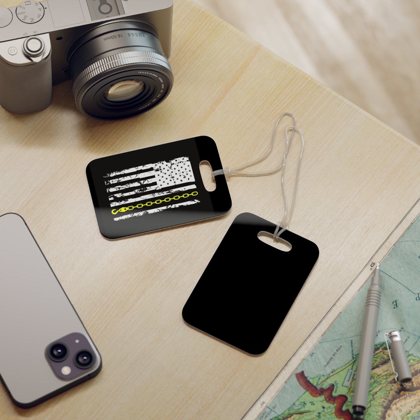 Thin Yellow Line Luggage Tag