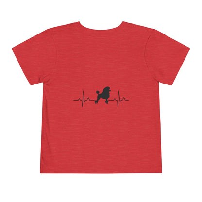 My Heart Beats For Poodles Toddler Unisex Short Sleeve Crewneck Tee