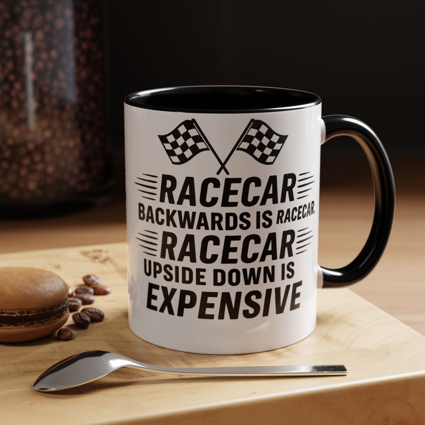 Racecar Backwards 2-Tone Coffee Mug
