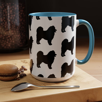 Samoyed Silhouette 2-Tone Coffee Mug