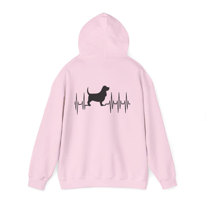 My Heart Beats For Basset Hounds Unisex Hoodie