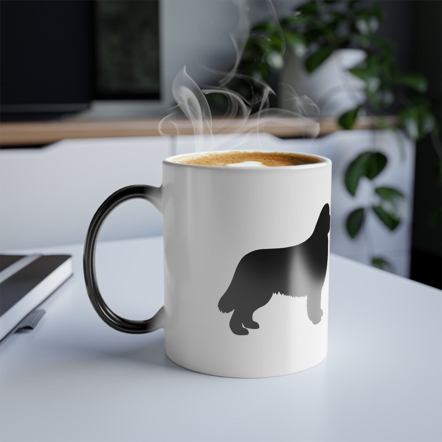 Newfie Silhouette Color Changing Mug