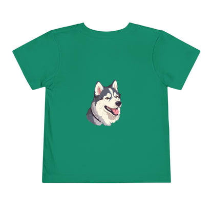 Malamute Head Toddler Unisex Short Sleeve Crewneck Tee