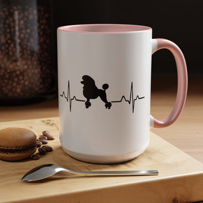 My Heart Beats For Poodles 2-Tone Coffee Mug
