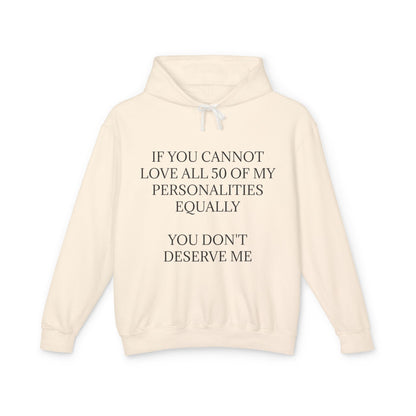 50 Personalities Unisex Lightweight Hoodie
