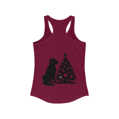 Golden Christmas Tree Women's Racerback Tank