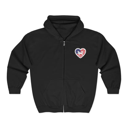 Malamute Flag Unisex Full Zip Hoodie