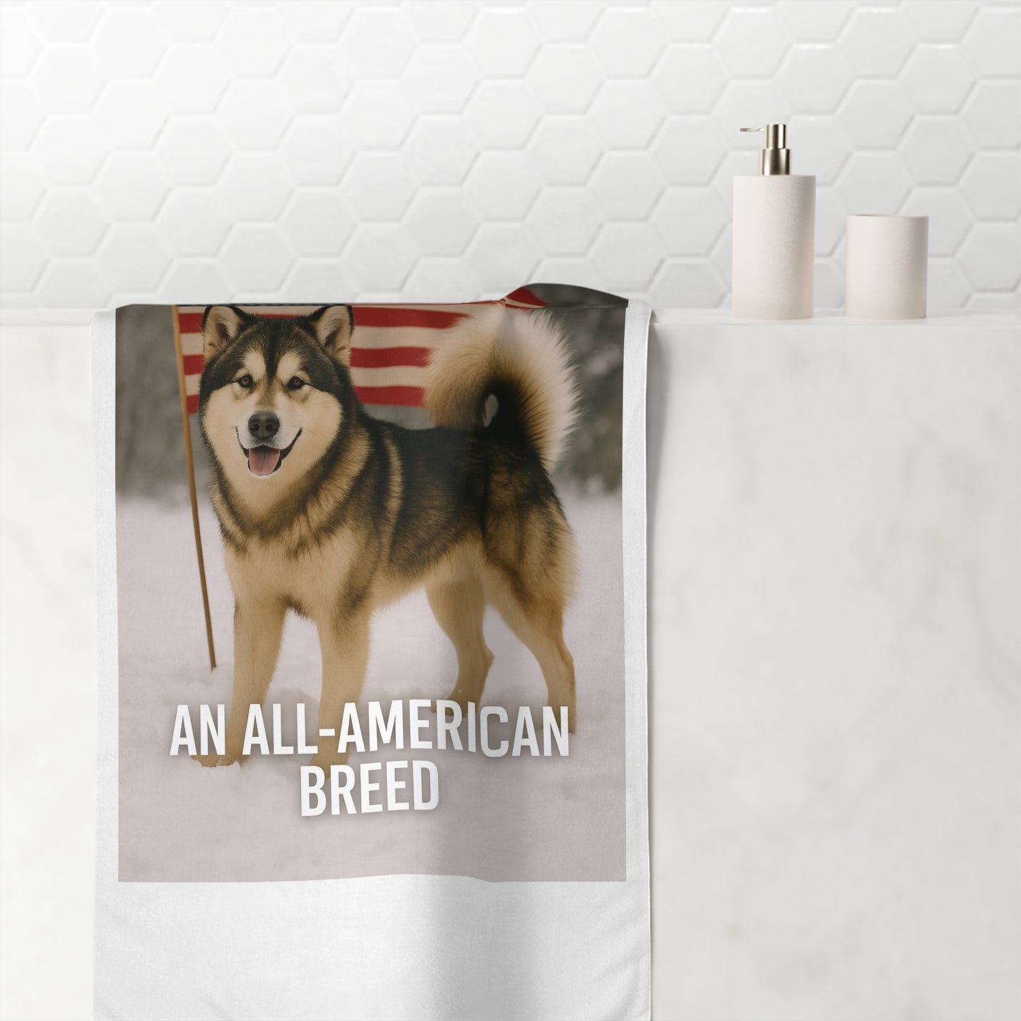 All-American Breed Mink-Cotton  Beach Towel