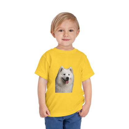 Samoyed Head Toddler Unisex Short Sleeve Crewneck Tee