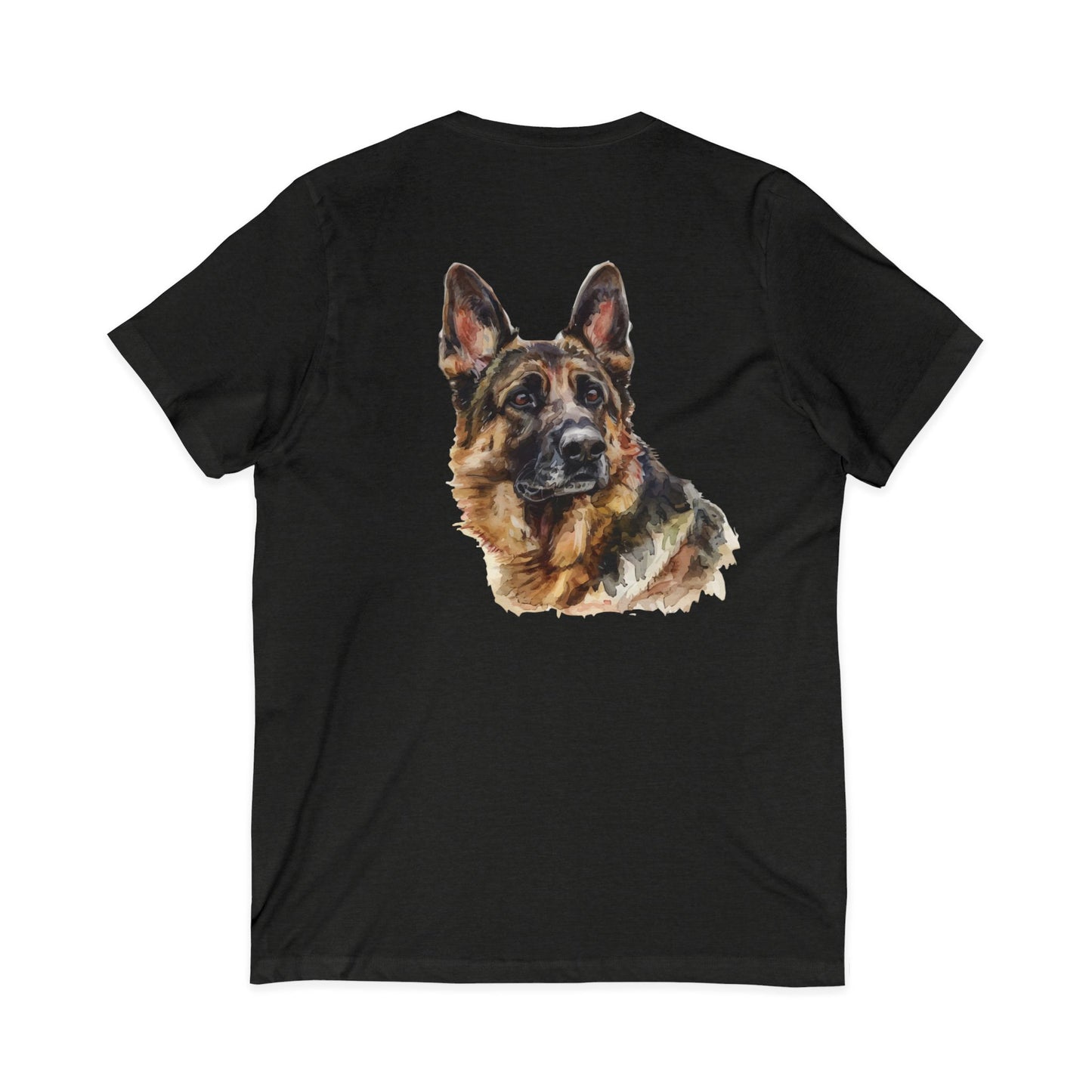 German Shepherd Head Unisex Short Sleeve V-Neck Tee