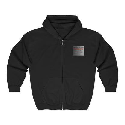 Caffeine Lets Me Unisex Full Zip Hoodie