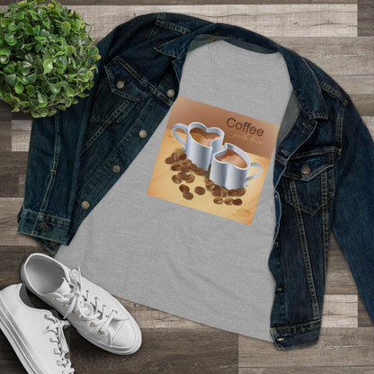 Coffee With Love Women's Short Sleeve Crewneck Tee