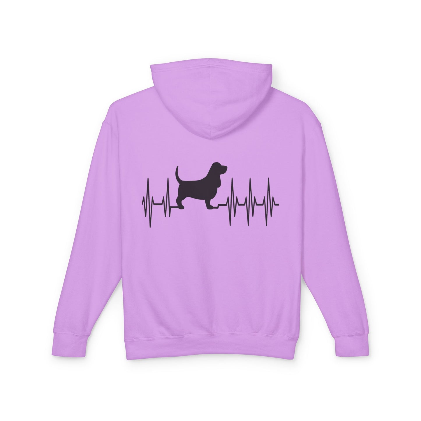My Heart Beats For Bassets Unisex Lightweight Hoodie