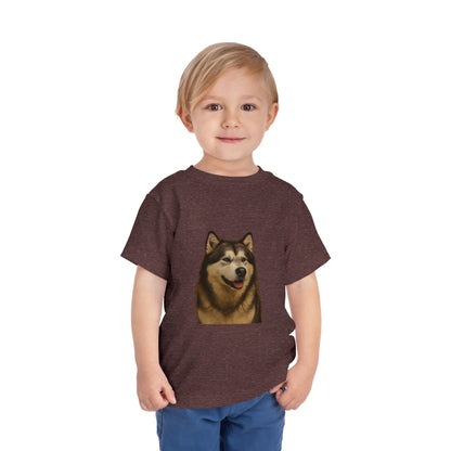 Malamute Head Toddler Unisex Short Sleeve Crewneck Tee