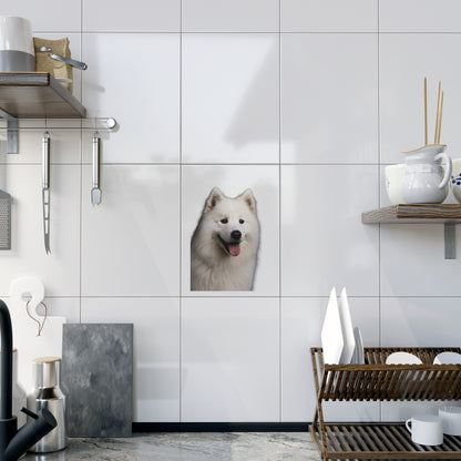 Samoyed Head Ceramic Photo Tile