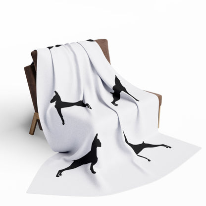 Doberman Silhouette Arctic Fleece Blanket