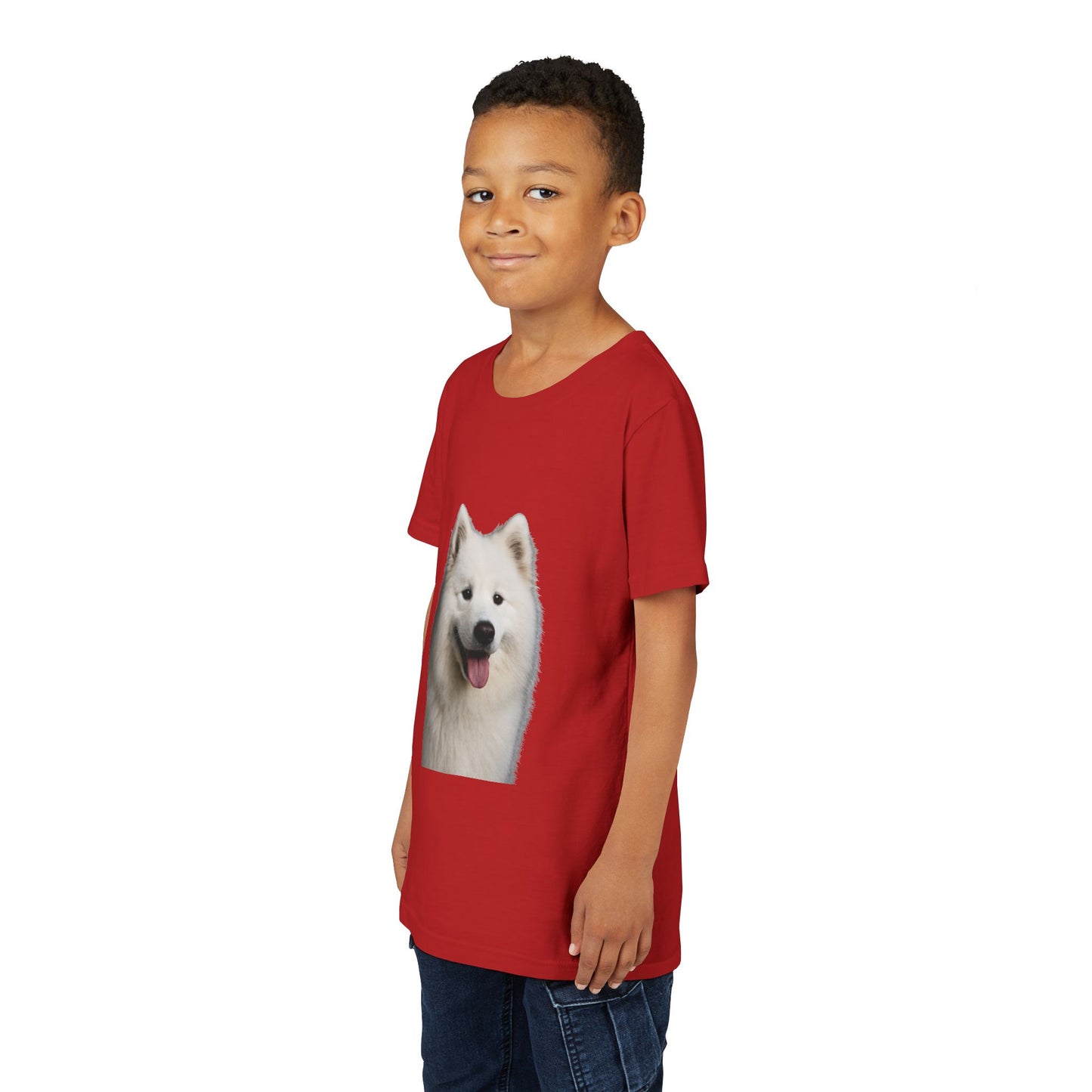 Samoyed Head Youth Unisex Short Sleeve Crewneck Tee
