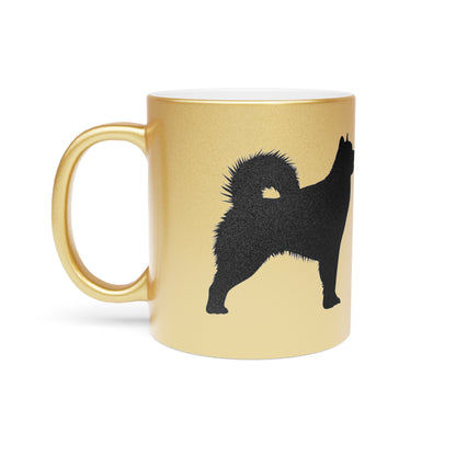 Malamute Silhouette Metallic Coffee Mug