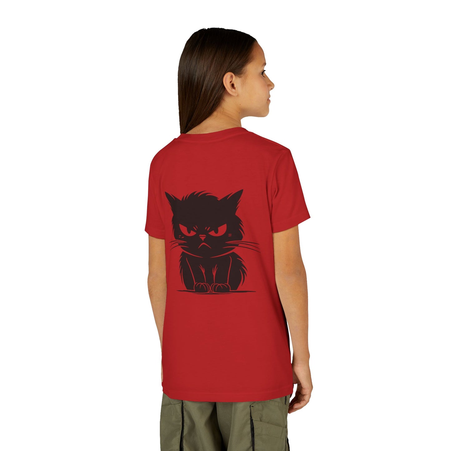Angry Cat Youth Unisex Short Sleeve Crewneck Tee