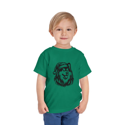 Santa Paws Malamute Toddler Unisex Short Sleeve Crewneck Tee