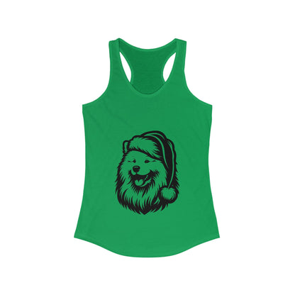 Santa Paws Samoyed Women's Racerback Tank