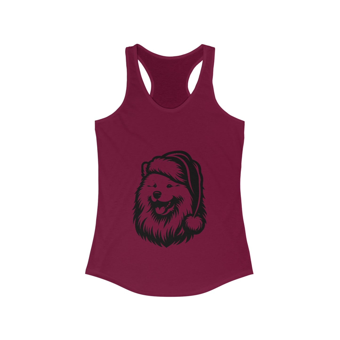 Santa Paws Samoyed Women's Racerback Tank