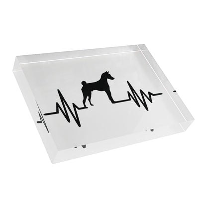 My Heart Beats For Basenjis Acrylic Photo Block