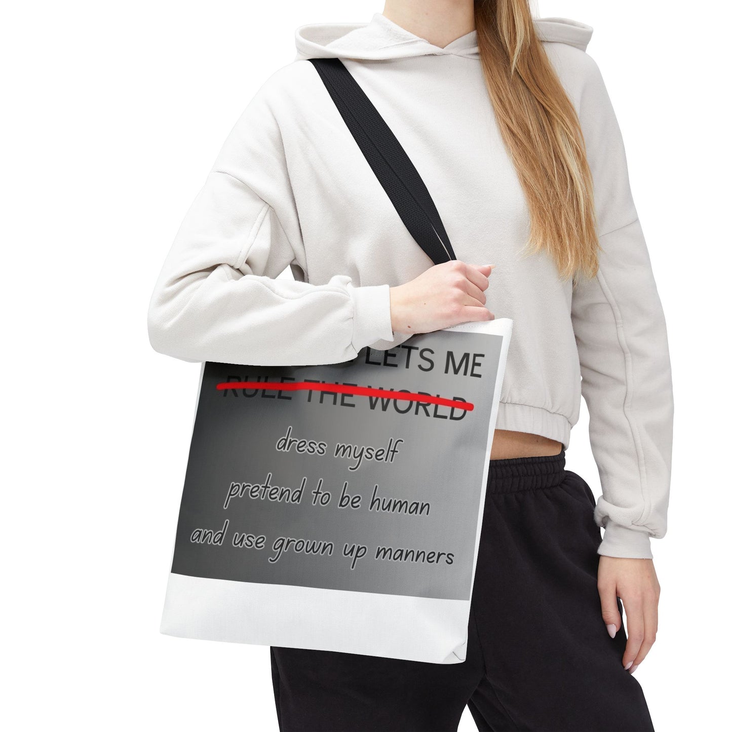 Caffeine Lets Me Tote Bag