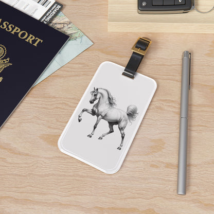 Fancy Pants Leather Strap Luggage Tag