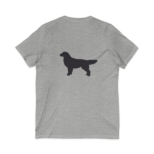 Golden Silhouette Unisex Short Sleeve V-Neck Tee