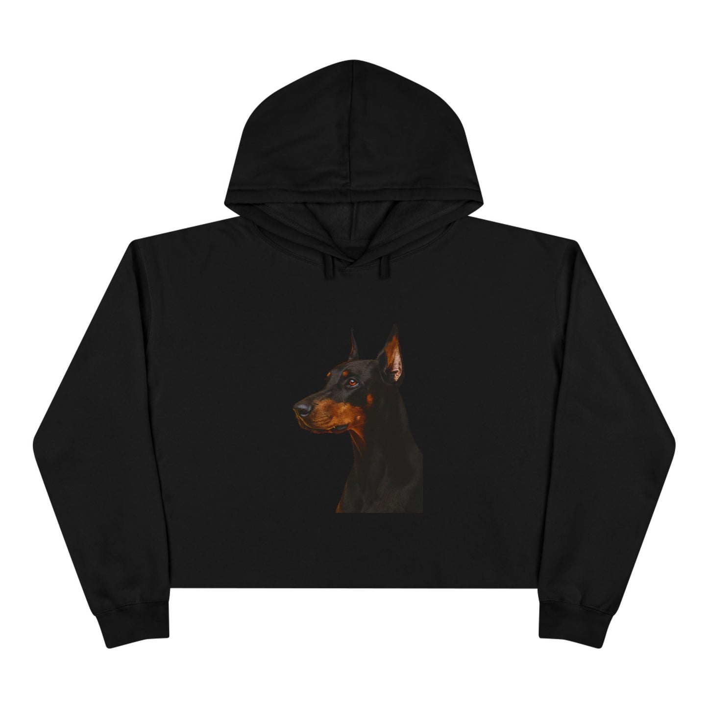 Doberman Head Women's Crop Hoodie