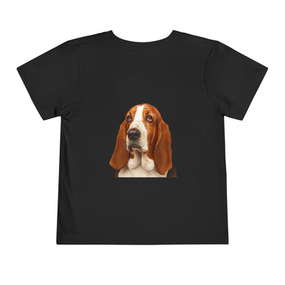 Basset Head Toddler Unisex Short Sleeve Crewneck Tee