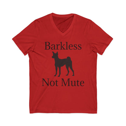 Barkless Not Mute Unisex Short Sleeve V-Neck Tee