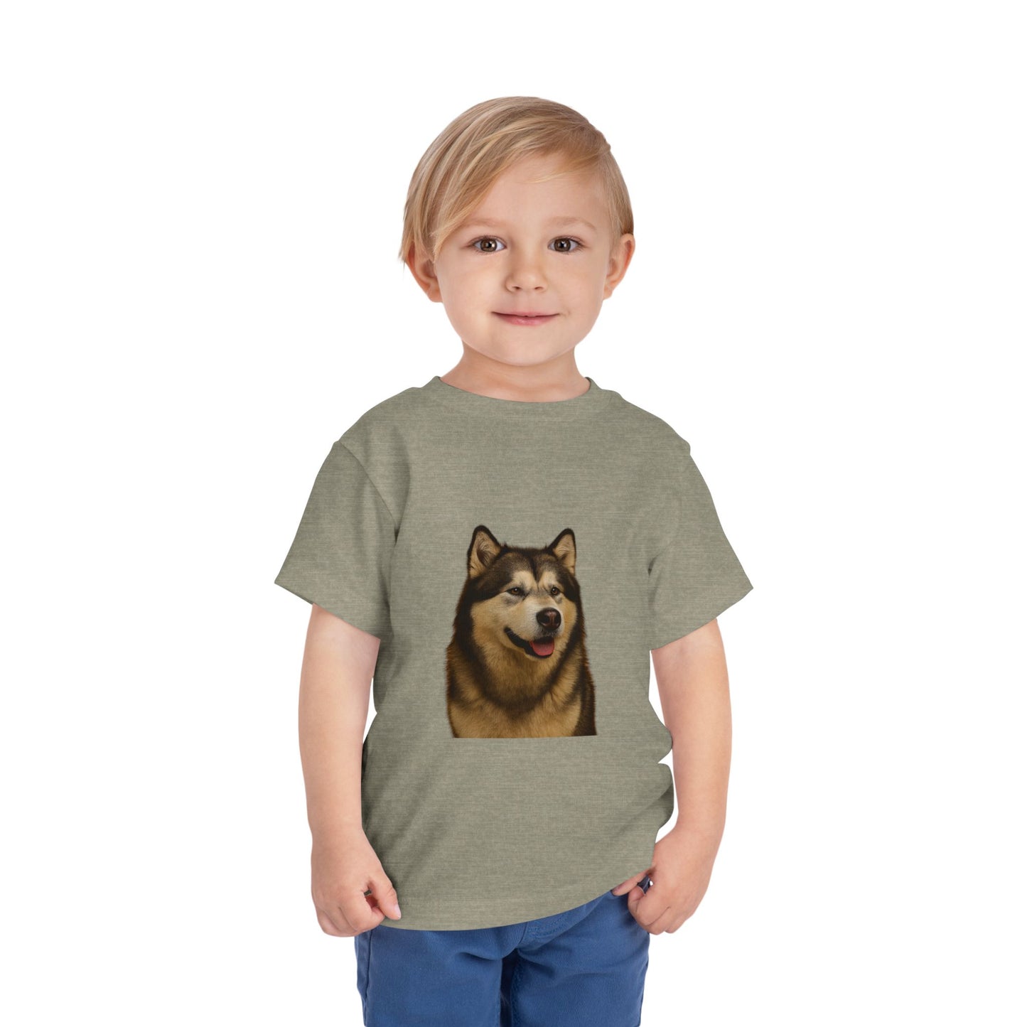 Malamute Head Toddler Unisex Short Sleeve Crewneck Tee