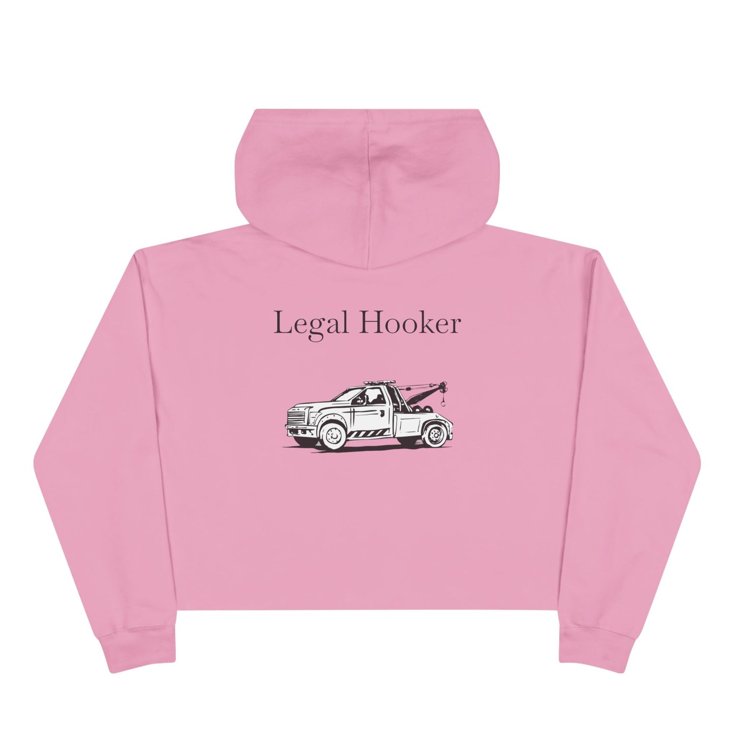 Legal H**ker Wheel Lift Tow Truck Women's Crop Hoodie