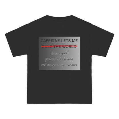 Caffeine Lets Me Men's Short-Sleeve Crewneck Tee