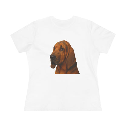 Bloodhound Head Women's Short Sleeve Crewneck Tee