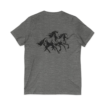 Horsin' Around Unisex Short Sleeve V-Neck Tee